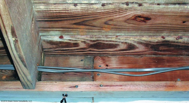 Older decks frequently have ledgers that have been nailed rather than screwed or bolted to the house.