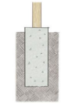 Figure 3. A pier foundation is similar to a basic footing, except it runs to above grade.