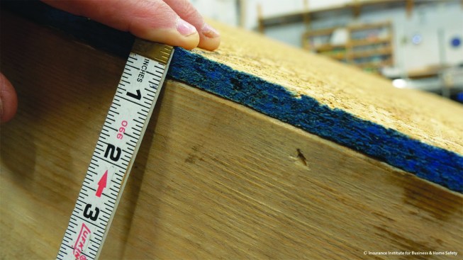 Roof sheathing—either plywood or OSB—should be a minimum of 7/16 inch thick.