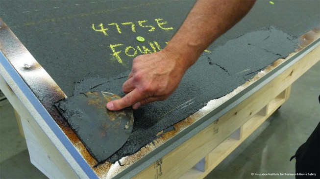 Another option is to embed the starter shingles in a 1/8-inch-thick bed of roof mastic.