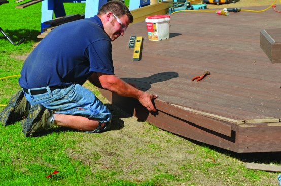 The exposed end cuts were covered with a second trim piece.