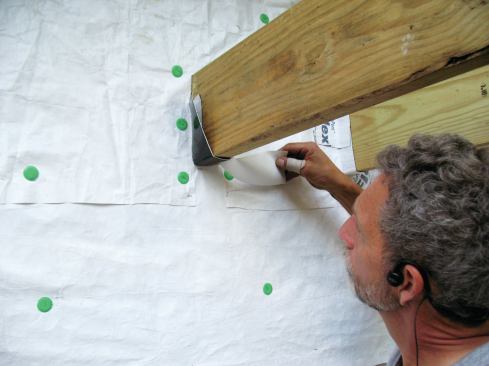 Next, I remove the second half of the release paper.