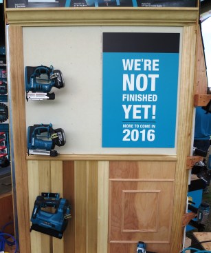 New cordless fastening tools on the way (top to bottom): the cordless 23-gauge pinner, a narrow crown stapler, and an 18-gauge bradder.