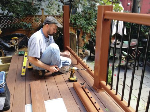 TimberTech RadianceRail finishes the deck off. 