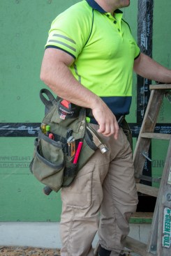 Fabric loops are good for hooking an impact driver.