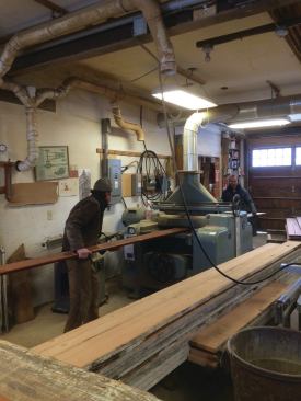 The prepared stock is then run through a surface planer.
