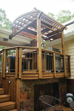 This versatile rail design can also be used with preassembled metal balusters or even cable rail, since the wire chase runs through the upper rail assembly.