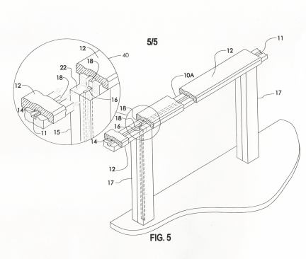 Here's a schematic drawing that shows the wiring chases in the assembled rails and posts. 