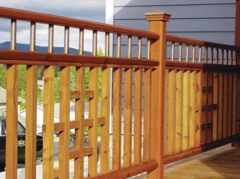 A horizontal blocking detail let into the balustrade adds an interesting visual element to the rail.  
