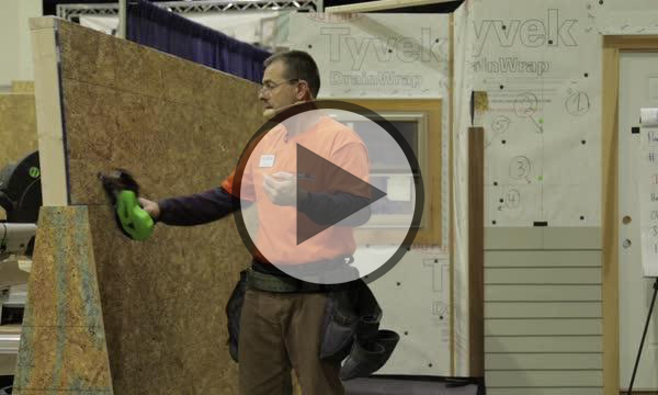 Part 3How many of us have used a hammer tacker to install housewrap? There are much better ways that won't riddle the wall WRB with tiny holes. Watch video