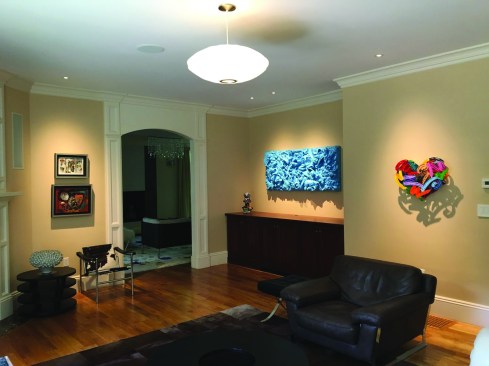The solution, which cut energy use by more than 60%, included hanging pendants for area illumination.