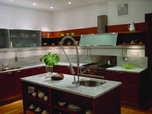 Bright kitchen lighting provides a well-lit workspace while avoiding glare.