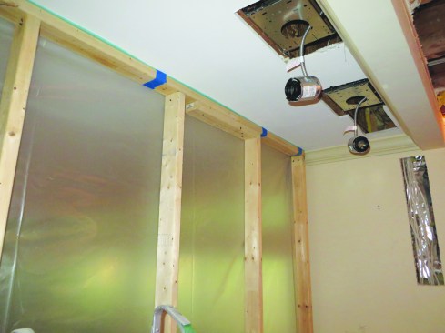 Constructed wood walls are the most durable way to block off an area.