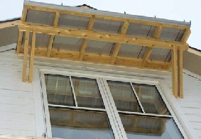 ... while allowing lower-angled solar gain during the winter months.