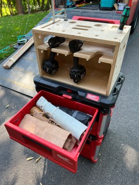 tool box, Gary Katz, carpenter jobsite organization, tote, workbench