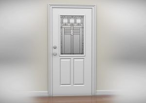 6. If the glass was replaced lying flat, reattach the door to its hinges.
