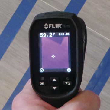 The TG165 lacks a lock feature and the automatic ranging sometimes doesn’t show enough contrast.