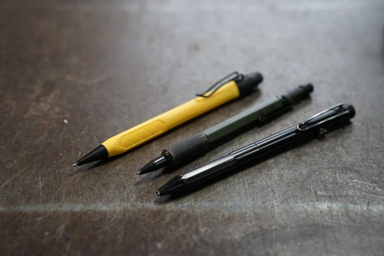 Rite in the Rain also makes mechanical pencils and pens with pressurized ink cartridges.