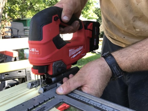 Milwaukee M18 Cordless D-Handle Jigsaw (photo by Jeremy Kassel)