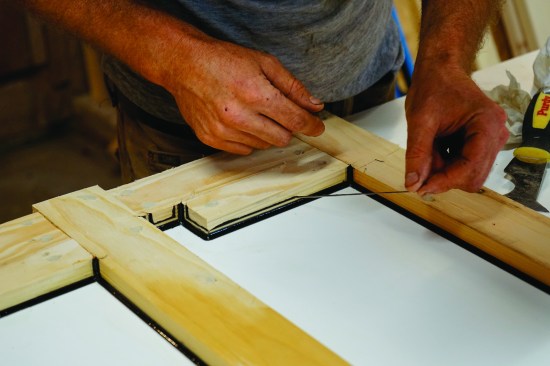 Excess caulk peels away nicely.