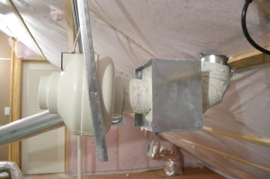 Here’s a closer look at the home’s air intake ports: a fanpowered inlet that supplies continuous fresh air