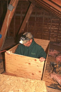 The full job included removing all the old, low-performing batt insulation from the attic, sealing air leaks, and blowing an R-60 cellulose blanket into the attic.