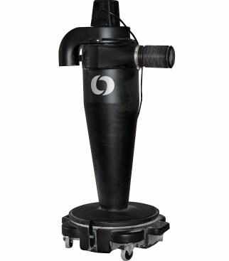 “Air scrubbers” are designed to sit in the middle of a work area and pull air through a cyclonic extractor (as in the Vortex Dust One unit, shown above) or through HEPA filters (as in the Pullman-Ermator A1000, below). When the exhaust is ducted outdoors, an air scrubber can create negative pressure in the work area that can help keep contaminants out of other areas in a building.