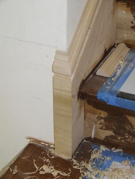 Keith Mathewson of Seattle Fine Woodworking carved this profile on the horizontal return to match the profiled molding on the rake angle. (Photo courtesy Keith Mathewson)