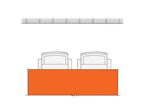 Allow a minimum of 24 inches for each seat, and 30 to 36 inches for more accessible seating. If no traffic at all is expected behind seating, provide at least 32 inches of clearance. 48 inches of clearance is needed for people to walk past unobstructed.