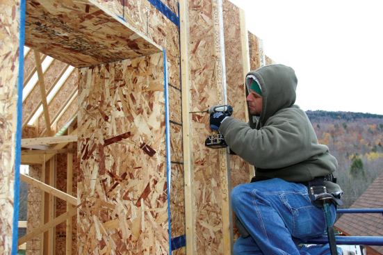 The built-out wall I-joists were mainly intended to provide an insulation cavity.