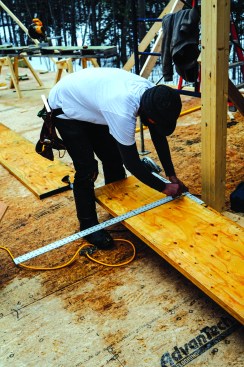 Cut lines were marked with a 4-foot square.