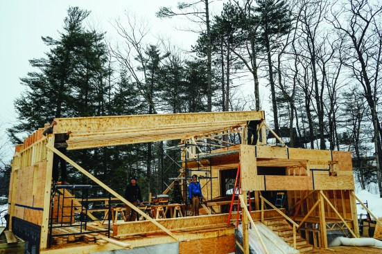 The building began to take shape.