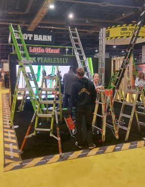 Little Giant showed its many options for working safely at heights.