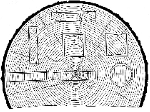 Characteristic shrinkage and distortion of flats, squares, and rounds as affected by the direction of growth rings.
