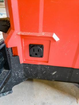 Once the Radius site light is connected to an outlet, additional lights or tools can be powered by the light.