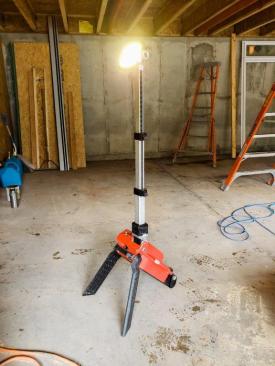 Milwaukee's M18 Rocket tower light extends up to 5 1/2 feet tall.