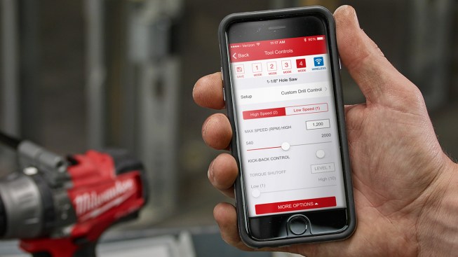 The One-Key app allows you to use your smartphone to create and save up to four custom performance profiles directly into the tool’s memory so you can set the ideal parameters for any drilling or driving application.