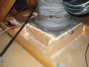 All adjustable elbows that are installed anywhere there is a planned deviation from a straight run of flexible ductwork are taped, secured, and coated "nickel-thick" with mastic and left ready for flexible duct installation after curing.
