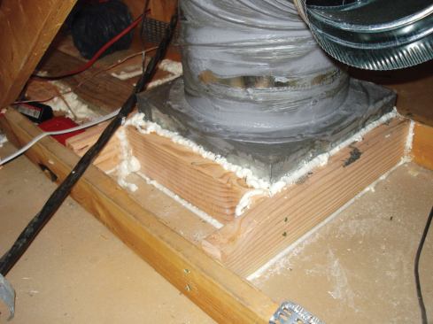 All adjustable elbows that are installed anywhere there is a planned deviation from a straight run of flexible ductwork are taped, secured, and coated "nickel-thick" with mastic and left ready for flexible duct installation after curing.