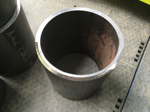 Here's a look at the edge left by the beveling tools in the previous slide. 