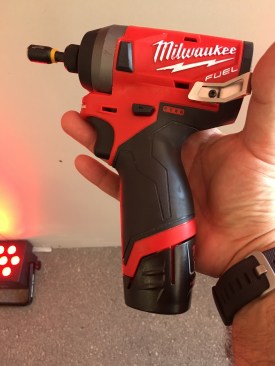 Here's the second generation of the M12 FUEL™ ¼” Hex Impact Driver. The completely redesigned Impact Driver delivers 20% faster application speeds than the previous generation, delivers 1,300in-lbs of torque, and is over 1” shorter than competitive 12V Impact Drivers. It has 4 modes: 1 runs at 0-1200 RPMs; 2 runs at 0-2400 RPMs, 3 runs at 0-3300 RPMs, a self-taping screw mode (Milwaukee calls "TEK") provides a controlled start for self-tapping screws and slows to 800 RPMs to reduce stripping and breaking of screws. Available: December 2017. Cost similar or the same as the first generation drivers.