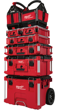 The Packout System with: Rolling Tool Box($129.99)  Large Tool Box ($79.99) Tool Box ($69.99) Organizer ($44.99), Compact Organizers (2 @ $29.99 ea.), 15” Tote ($99.99), and 10” Tote ($79.99). Total shown: $465Also available, but not shown: 20” Tote ($129.99)