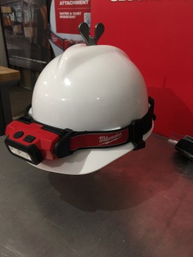 This headlamp (model #2111-21) features a rechargable battery, 475 lumens of output, and 31 hours of runtime on one charge. It includes ruber crips for clipping to a hardhat. The rechargaeable battery is a Redlithium single cell that's found in an 18V battery pack and is recharged via a port on the bottom of the unit. The charger plugs into a USB charger. Avaialble September 2017. Cost TBD