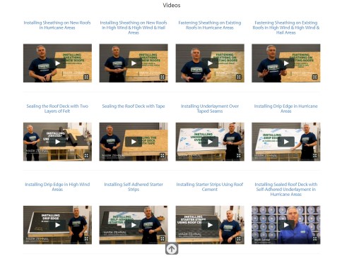 To help roofers install roof assemblies that meet FORTIFIED requirements, we have developed a series of short, easy to follow videos and one-page “how-to” guides (in English and Spanish) called “Inside FORTIFIED”.
