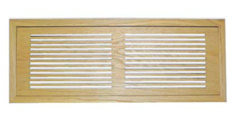 When an hvac grille has to be moved from the wall to the floor, you can buy a cheap metal grille at any home center, or you can class up your project with a hardwood grille to match the flooring..