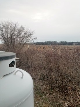 Heat and hot water in the cottage used propane as the fuel. Adding the gas stove would mean moving the tank away from the marsh side of the cottage.