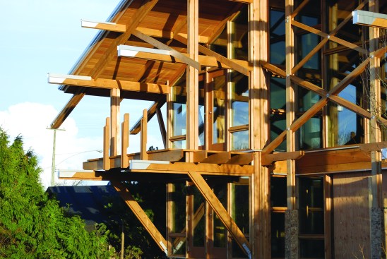 Figure 1. By supporting this deck with an engineered brace back to the house framing, no footings were needed. This saved both concrete and labor.