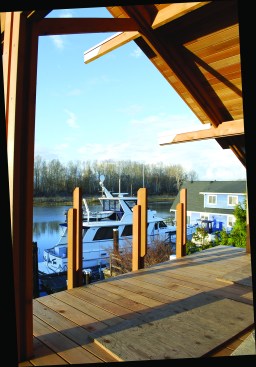 Figure 3. Chamfering the tops of railing posts helps them to shed water.