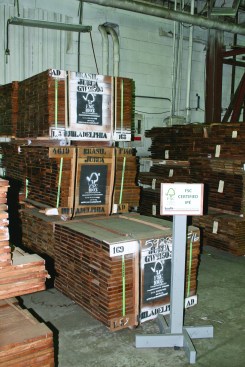 Figure 5. Environmentally certified lumber comes with a paper trail to verify it was sustainably harvested.