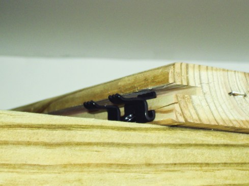 Figure 6. Hetra’s new clips install in router-cut slots in the boards.